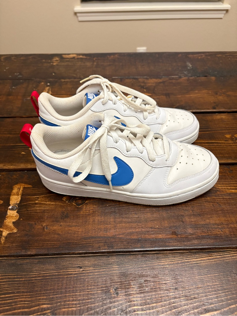 Nike Court Vision Low White Blue Red Sneakers